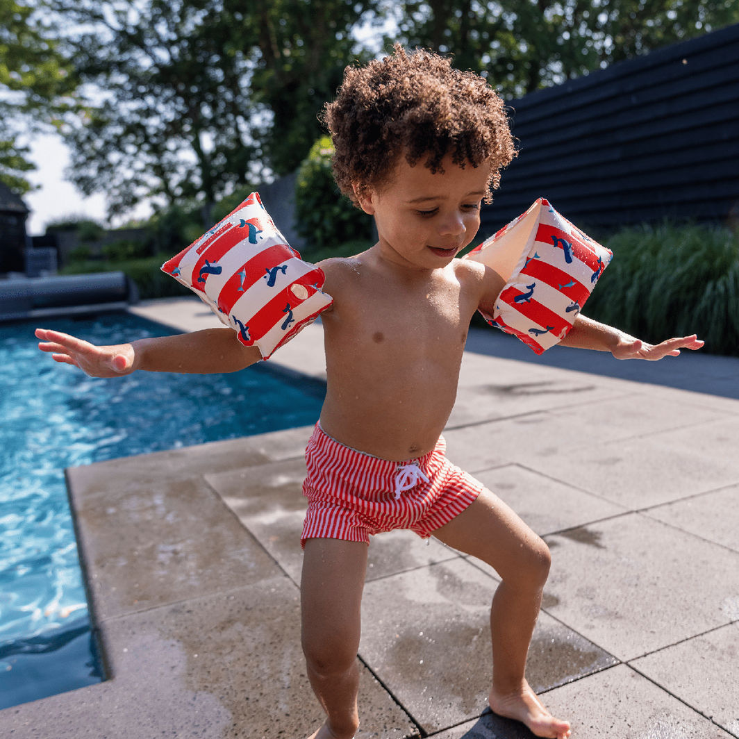 Swim Essentials, Arm Floats for Ages 2-6 - Ocean Stripes