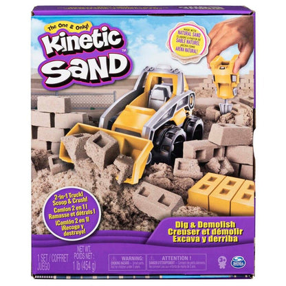 Kinetic Sand Dig &amp; Demolish Set, Build Your Own Construction Site