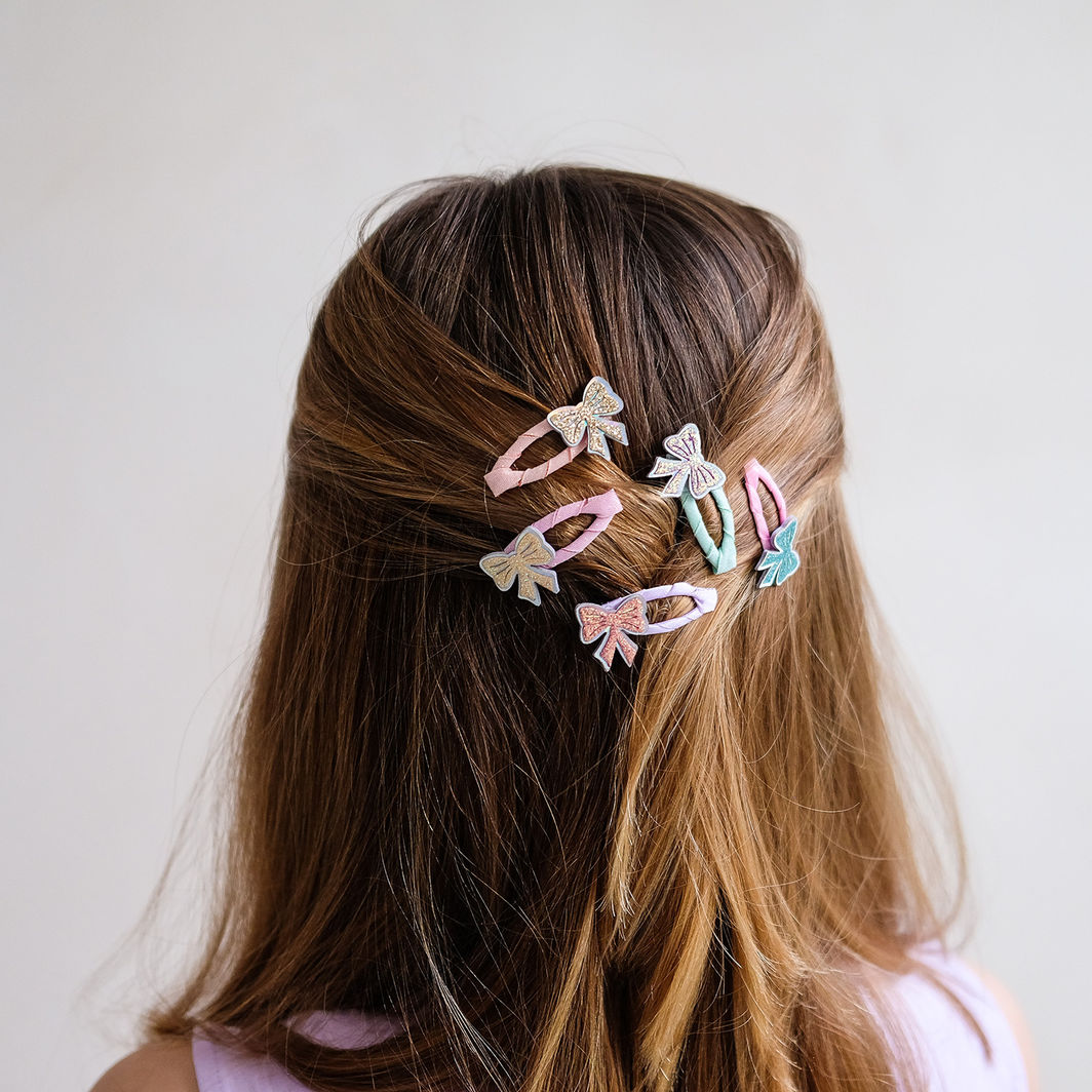 Mimi &amp; Lula 5 Hair Clips, Mini Sparkle Bow My Little Unicorn