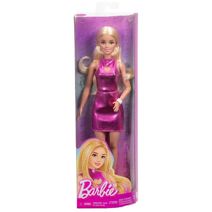 Barbie Fashionistas Doll wearing Pink Dress with Heart-Shaped Cutout