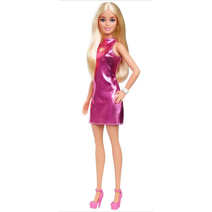 Barbie Fashionistas Doll wearing Pink Dress with Heart-Shaped Cutout