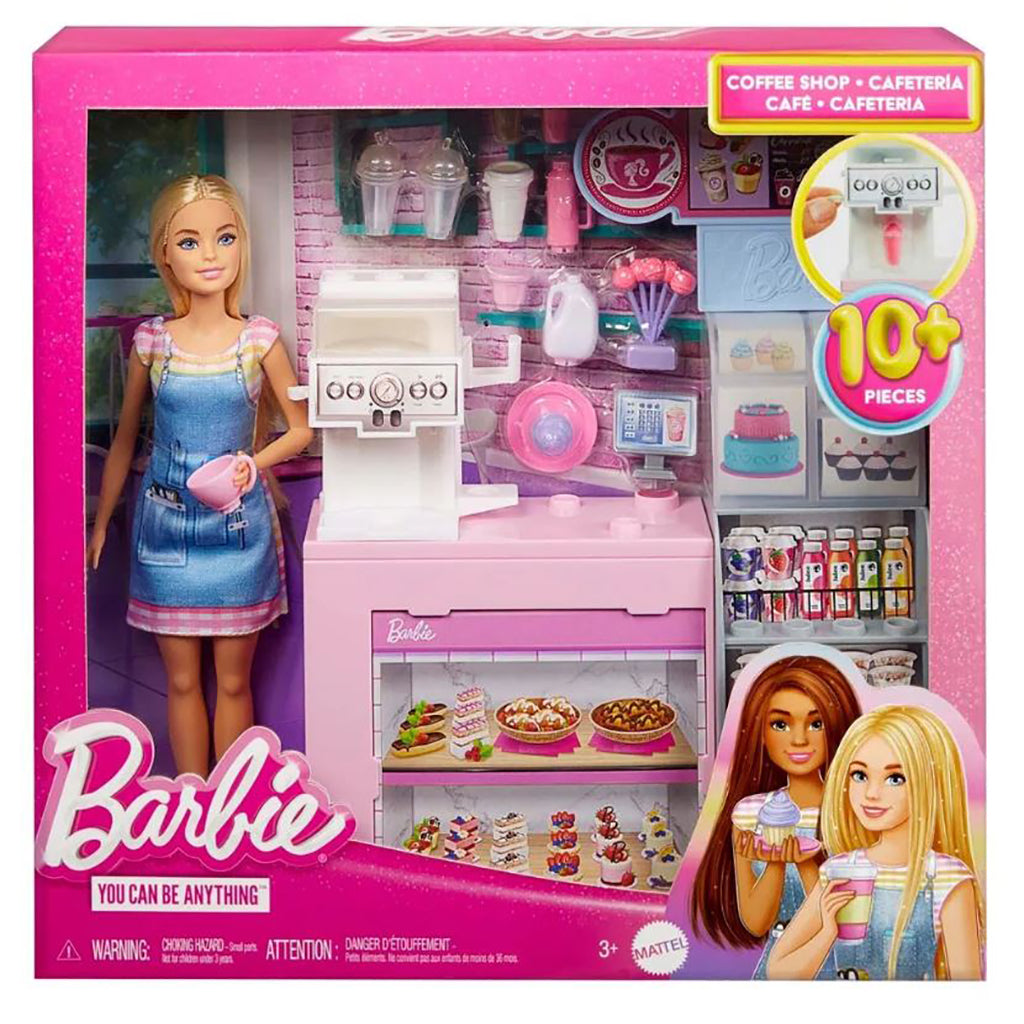 Barbie Career Coffee Shop, Barbie Doll with Coffee Bar