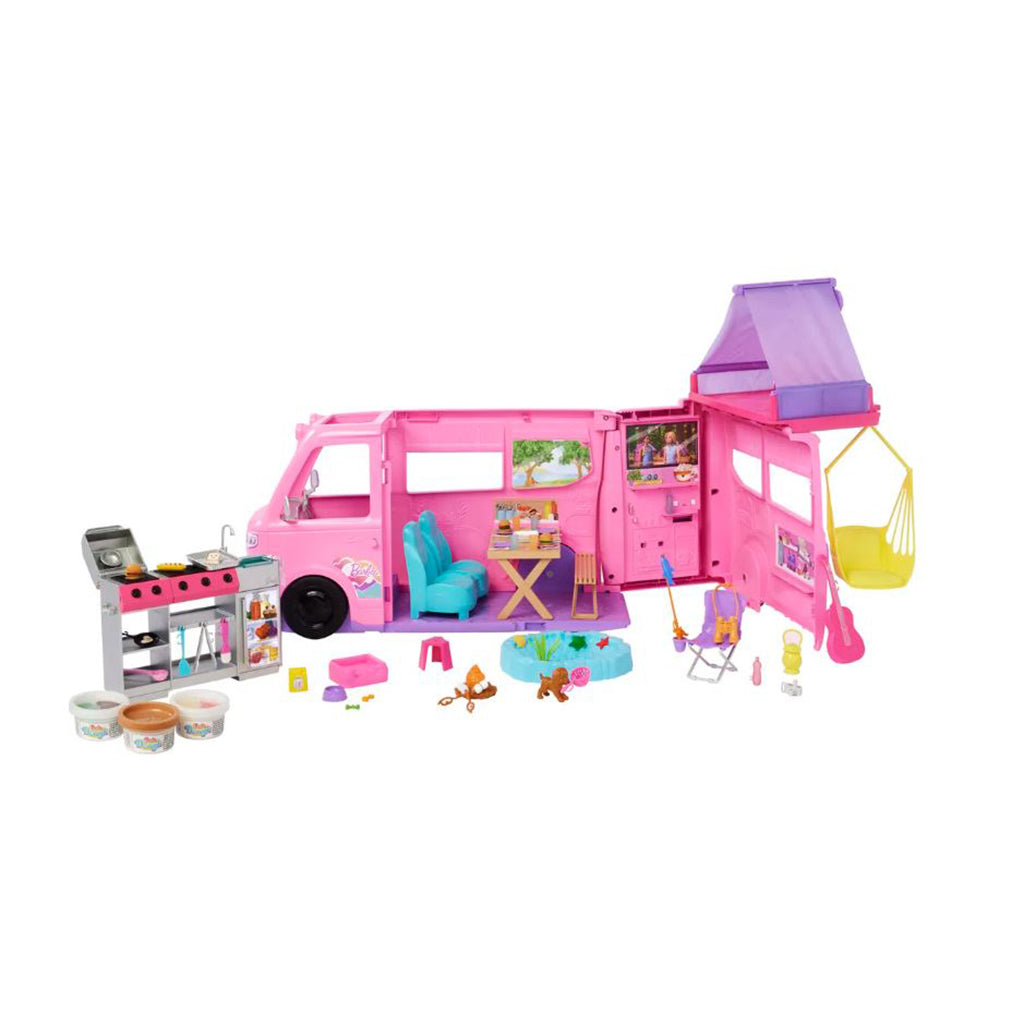 Barbie Dream Camper, Motorhome Set with 60 Accessories