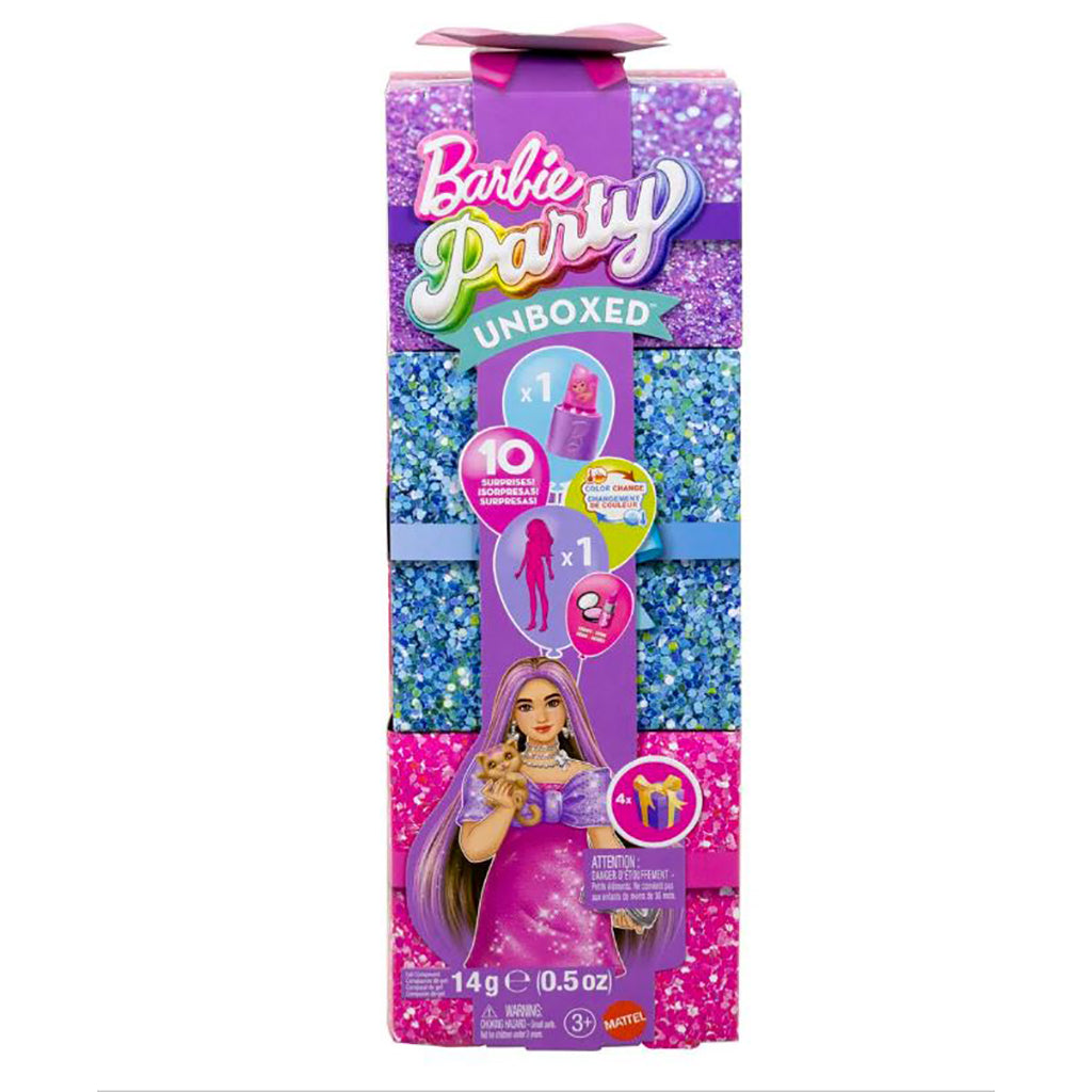 Barbie Glam Party Unboxed, Pink Curvy Doll