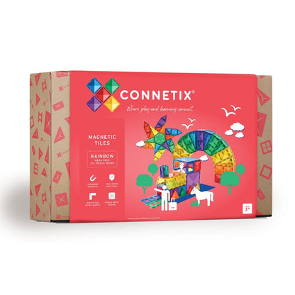 Connetix Mega Pack, Magnetisk byggesæt m. 212 dele - Rainbow