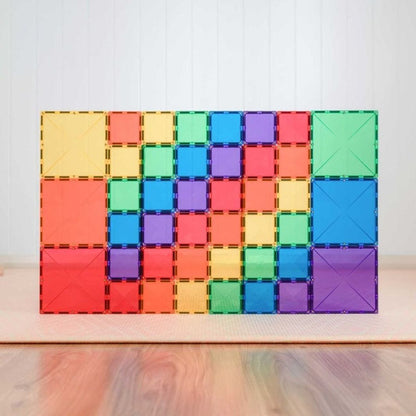 Connetix Square Pack, Magnetic Construction Set with 42 Pieces – Rainbow