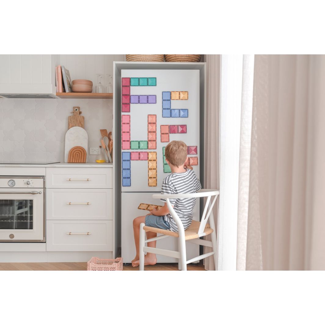 Connetix Rectangle Pack - 24-Piece Magnetic Set - Pastel