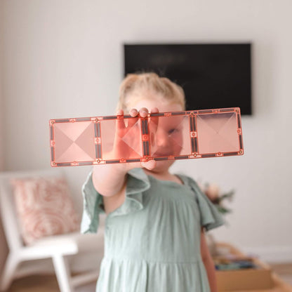 Connetix Rectangle Pack - 24-Piece Magnetic Set - Pastel