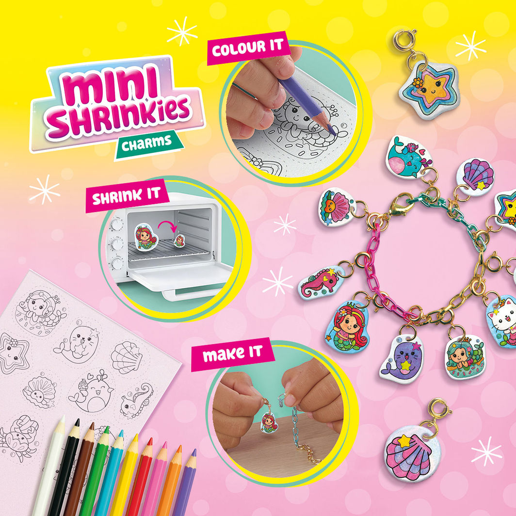 SES Creative Shrink Plastic, Mini Shrinkies - Charming Sea Friends
