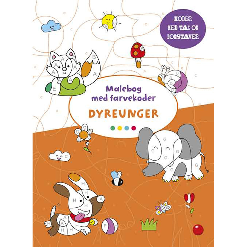 Bold Color Book, Coloring Book with Color Codes: Animal Babies