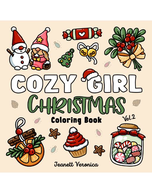 Cozy Girl Christmas Vol. 2, Coloring Book