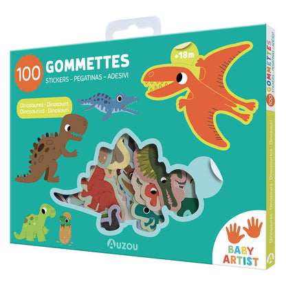 Auzou Mine første klistermærker, 100 dinosaur