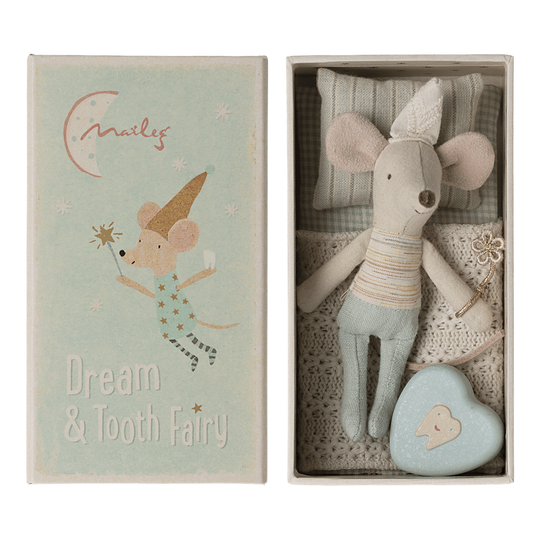 Maileg Tooth Fairy Mouse, Little Brother in Matchbox