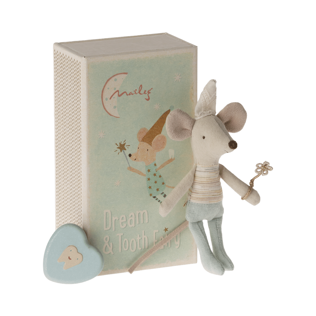 Maileg Tooth Fairy Mouse, Little Brother in Matchbox