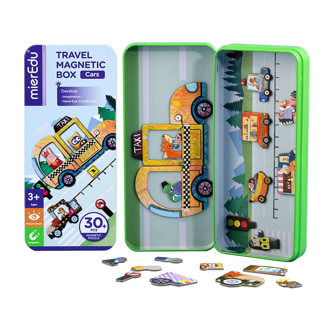 mierEdu Magnetic Travel Set, Cars