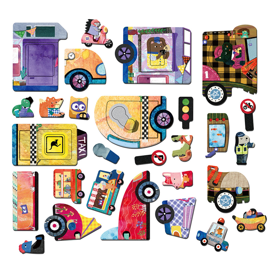 mierEdu Magnetic Travel Set, Cars