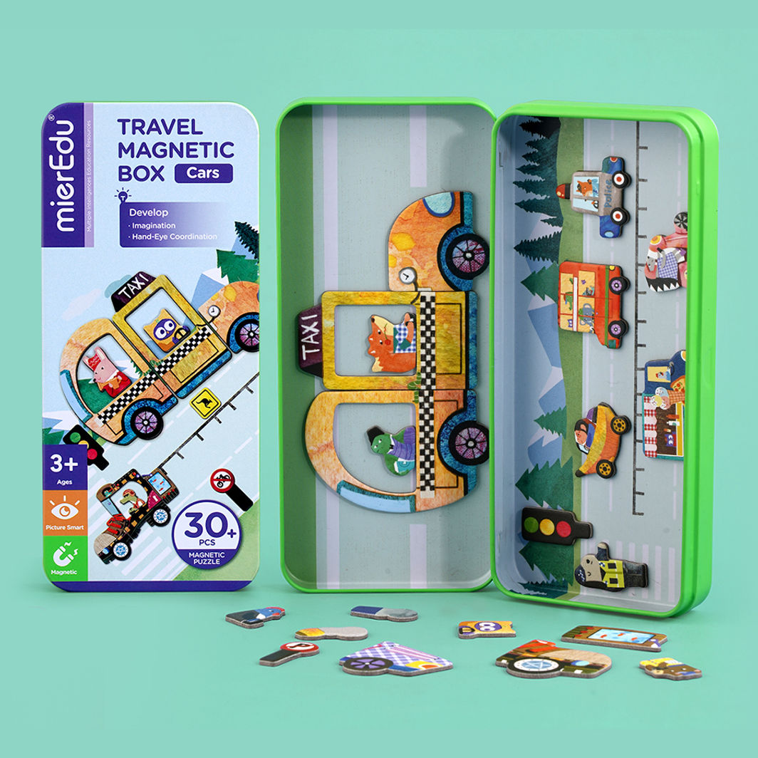 mierEdu Magnetic Travel Set, Cars
