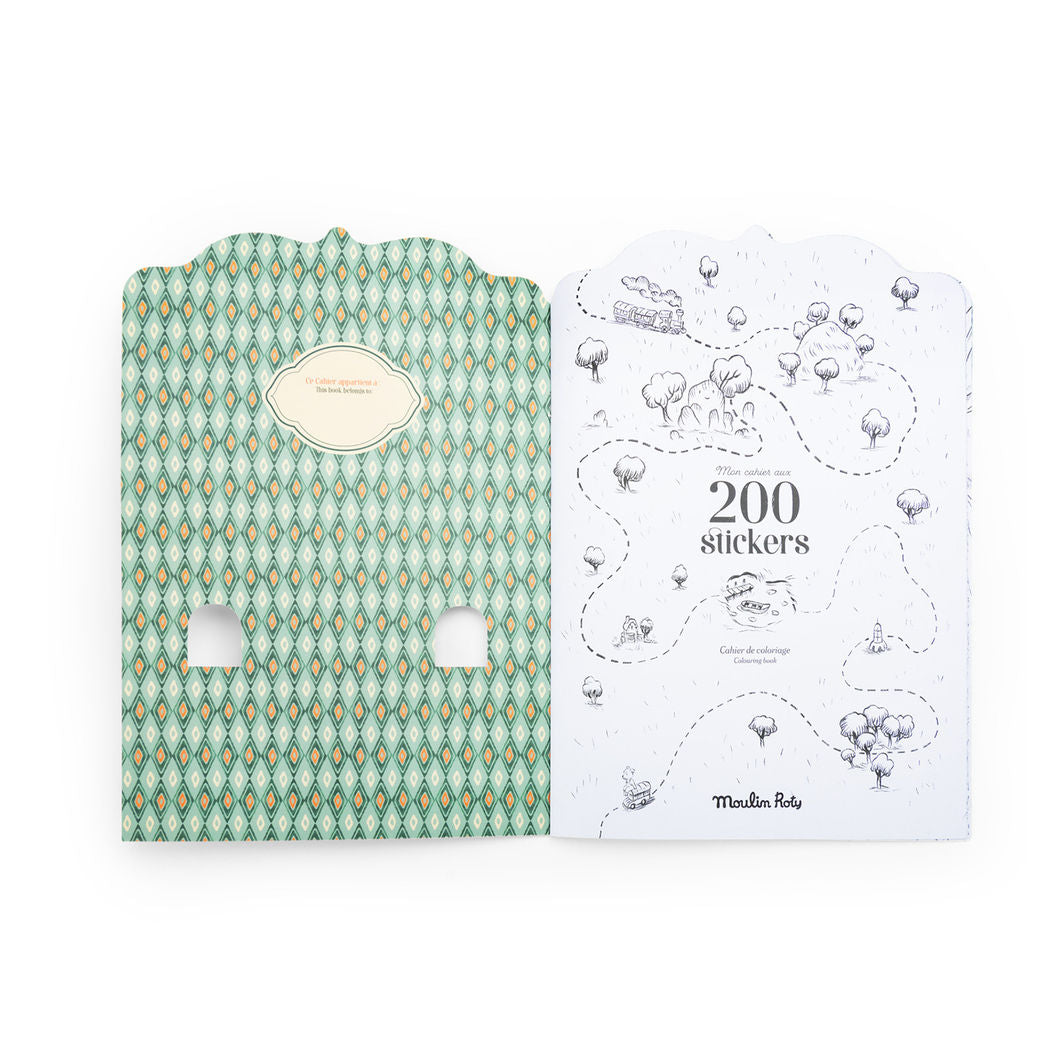Moulin Roty - Coloring Book with 200 Stickers - La bande à Jojo