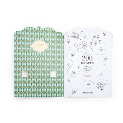 Moulin Roty - Coloring Book with 200 Stickers - La bande à Jojo