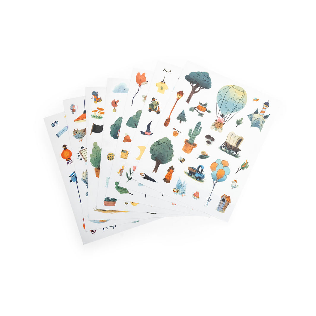 Moulin Roty - Coloring Book with 200 Stickers - La bande à Jojo