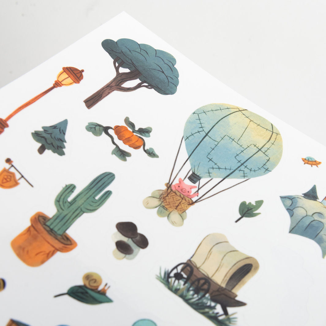 Moulin Roty - Coloring Book with 200 Stickers - La bande à Jojo