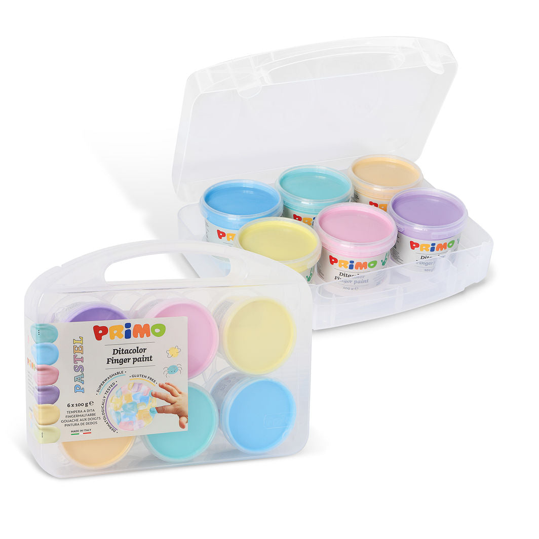 Primo Fingermaling 6 bøtter - Pastel