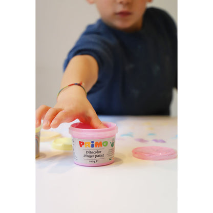 PRIMO - Finger Paint, 6 Pots - Pastel