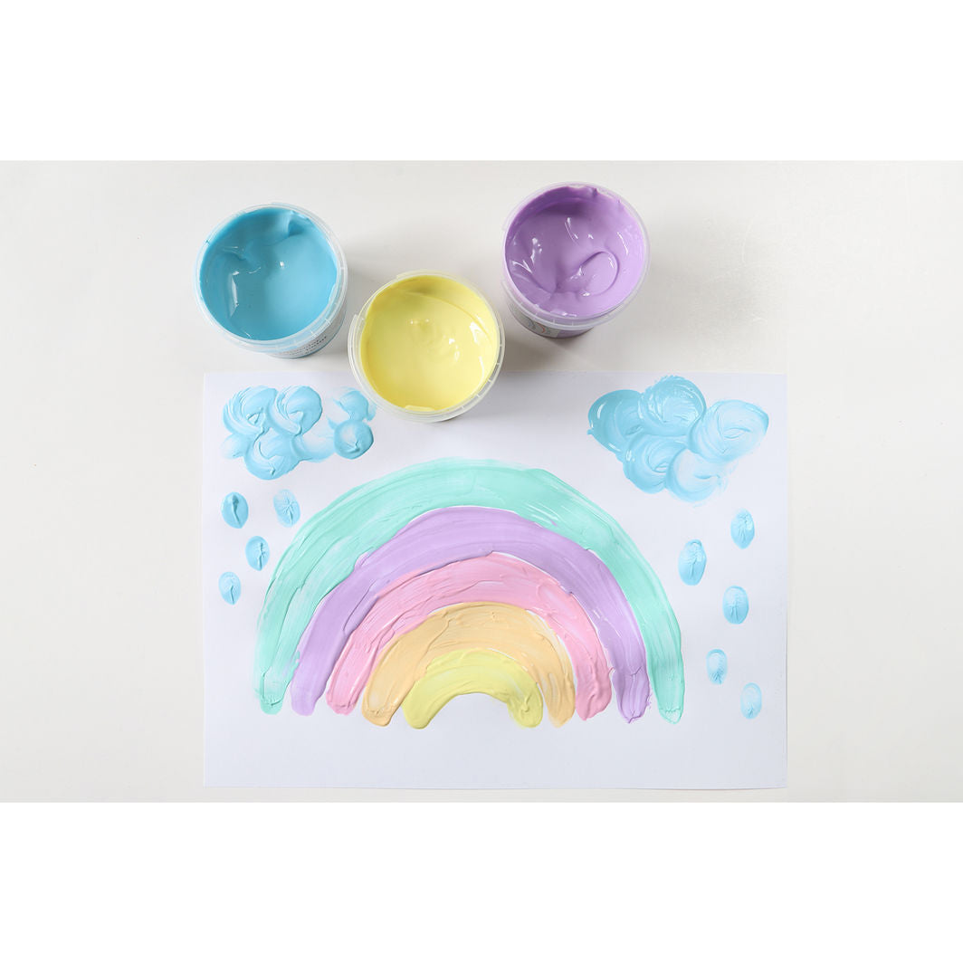 PRIMO - Finger Paint, 6 Pots - Pastel