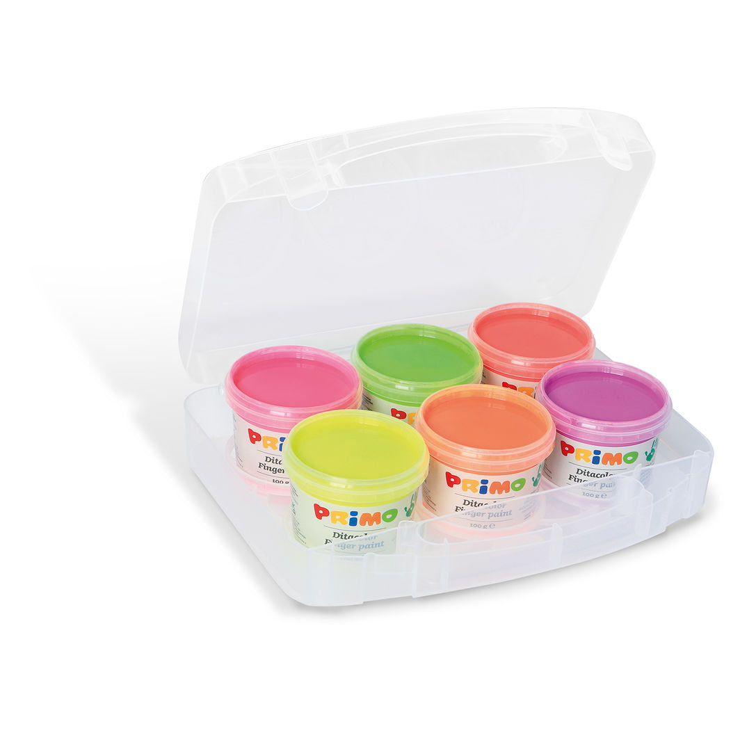 PRIMO - Finger Paints 6 Pots - Neon