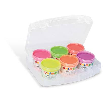 PRIMO - Finger Paints 6 Pots - Neon
