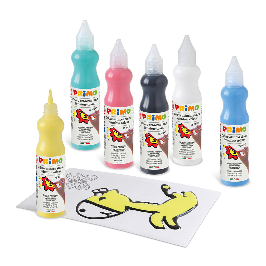 PRIMO - Window Paint – 6 x 75 ml bottles