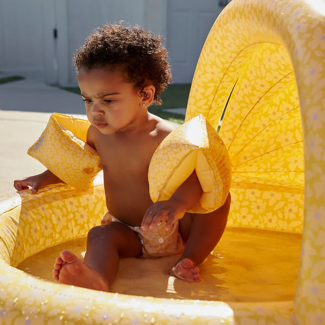 Swim Essentials, Swimming Pool with Shade 100 cm - Florish Yellow