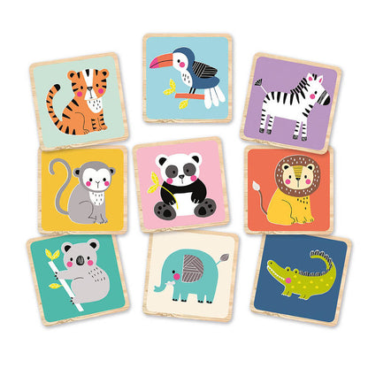 Auzou Wooden Memory Game, Wild Animals