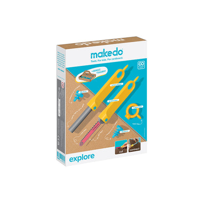Makedo Explore, Creative Tools and Accessories for DIY Cardboard Projects