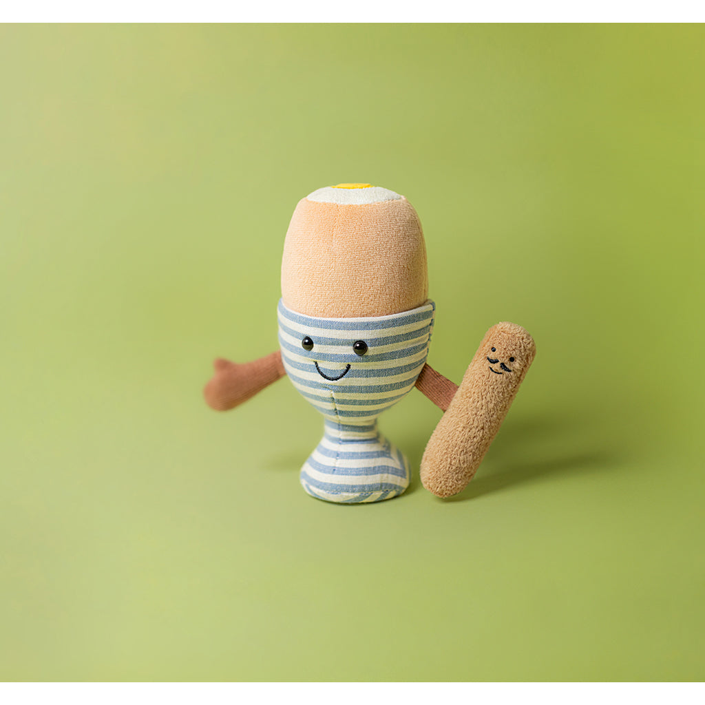Jellycat Plush, Amuseable Egg, Soft Boiled Egg with Bread - 16 cm