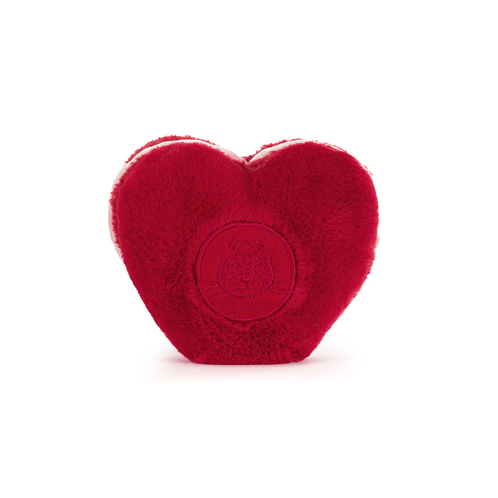 Jellycat stuffed animal, Amuseables Arlette Heart Macaron, red – 13 cm