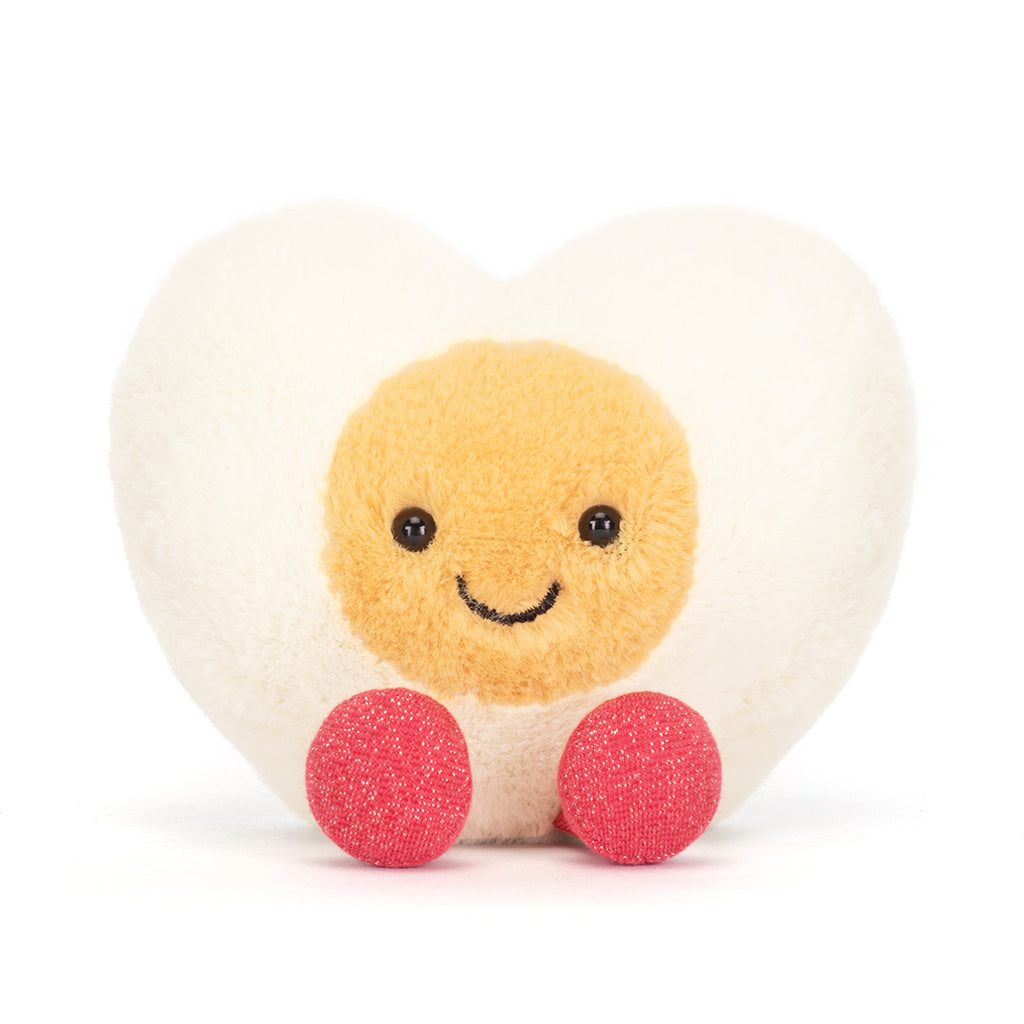 Jellycat Plush, Amuseables Heart Boiled Egg - 12 cm