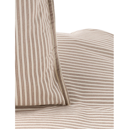 Studio Feder adult bedding, organic percale – Brown beach stripe