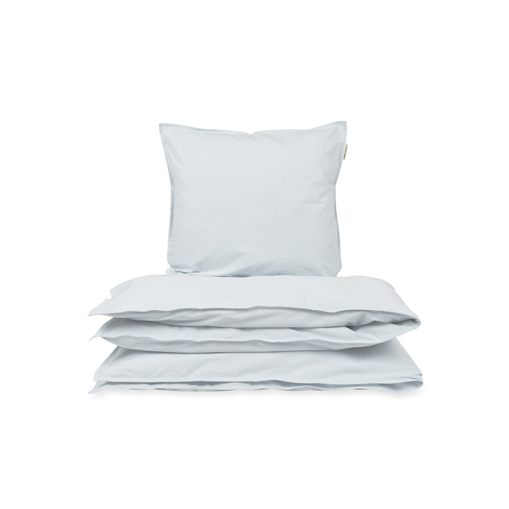 Studio Feder Adult Duvet Set, Organic - Light Blue