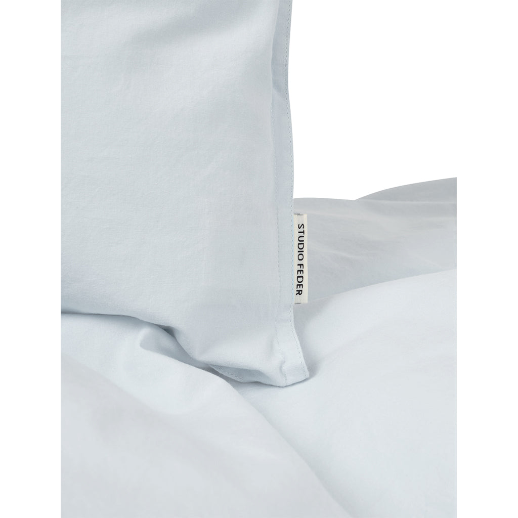 Studio Feder Adult Duvet Set, Organic - Light Blue