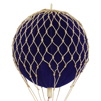 Velvet Blue Hot Air Balloon - H: 13 x D: 8.5 cm
