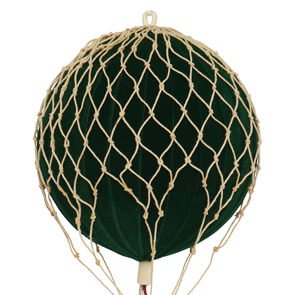 Hot Air Balloon, Velvet Green – H: 13 x D: 8.5 cm
