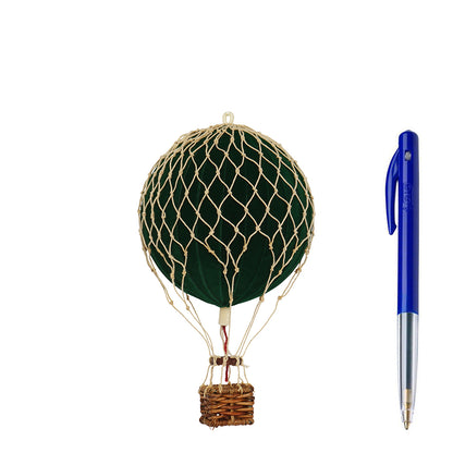 Hot Air Balloon, Velvet Green – H: 13 x D: 8.5 cm