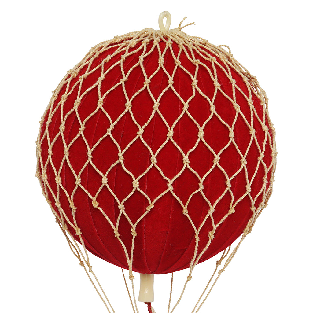 Velvet Red Hot Air Balloon - Dimensions: H: 13 x D: 8.5 cm