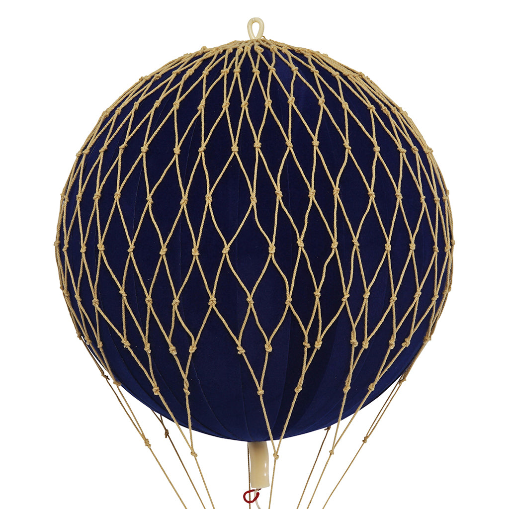 Hot Air Balloon in Velvet Blue – H: 30 x D: 18 cm