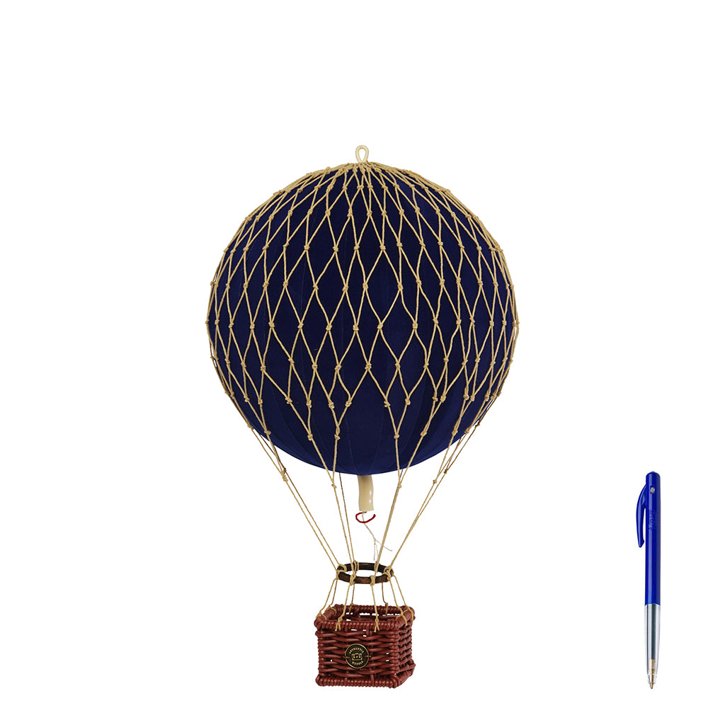Hot Air Balloon in Velvet Blue – H: 30 x D: 18 cm