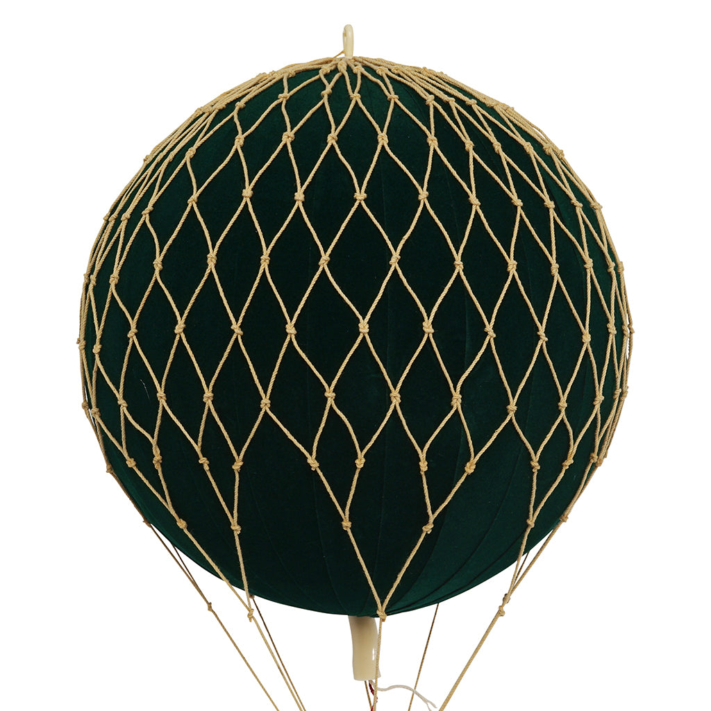 Velvet Green Hot Air Balloon - H: 30 x D: 18 cm
