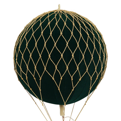 Velvet Green Hot Air Balloon - H: 30 x D: 18 cm