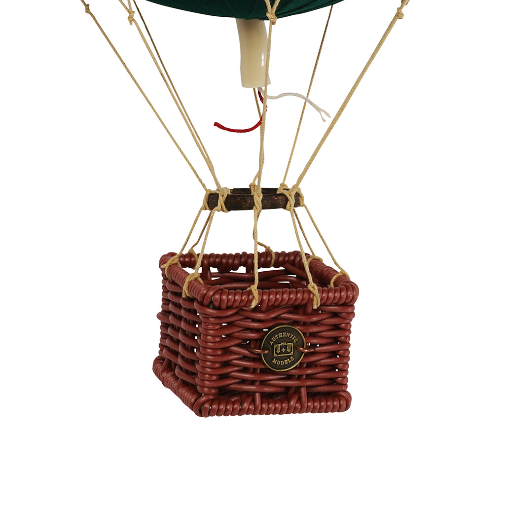 Velvet Green Hot Air Balloon - H: 30 x D: 18 cm