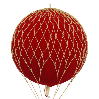Hot Air Balloon in Velvet Red – H: 30 x D: 18 cm